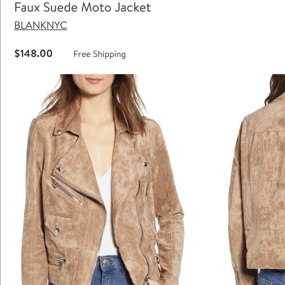 BLANKNYC Faux Suede Moto Jacket XXL